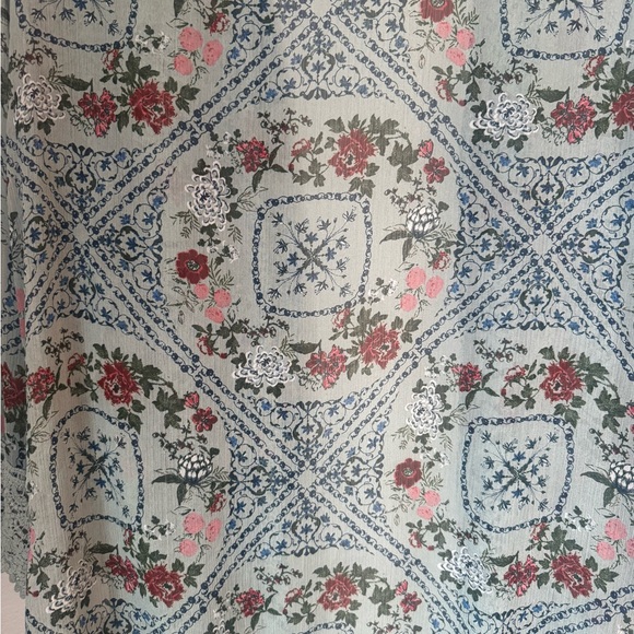 Floral Lace Kimono Cardigan - Blue and Red - Picture 5 of 5